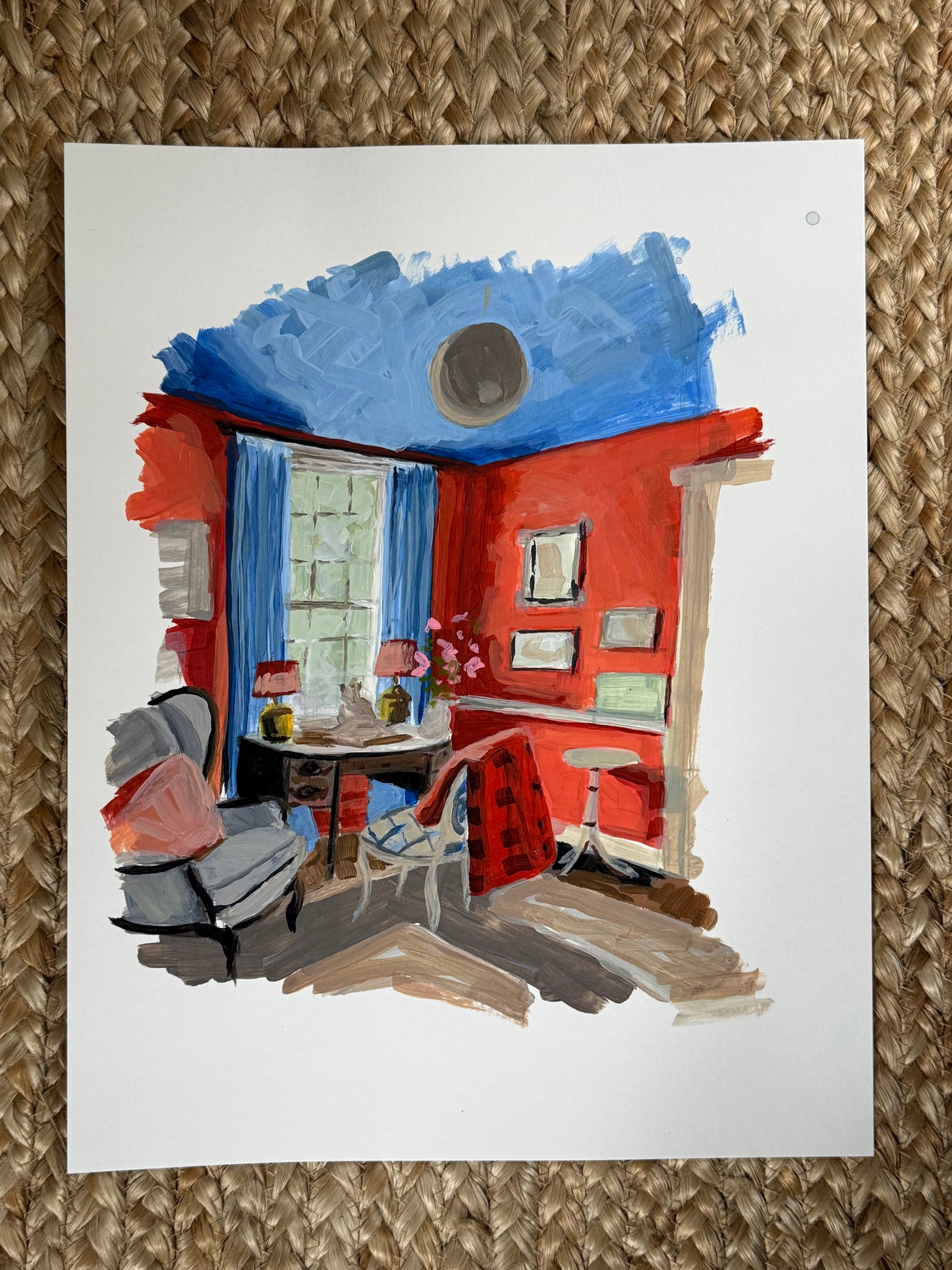 Coral and Blue
