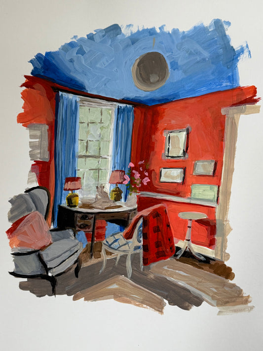 Coral and Blue